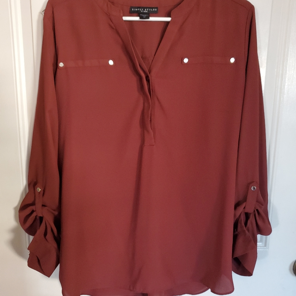 Burnt orange dress top